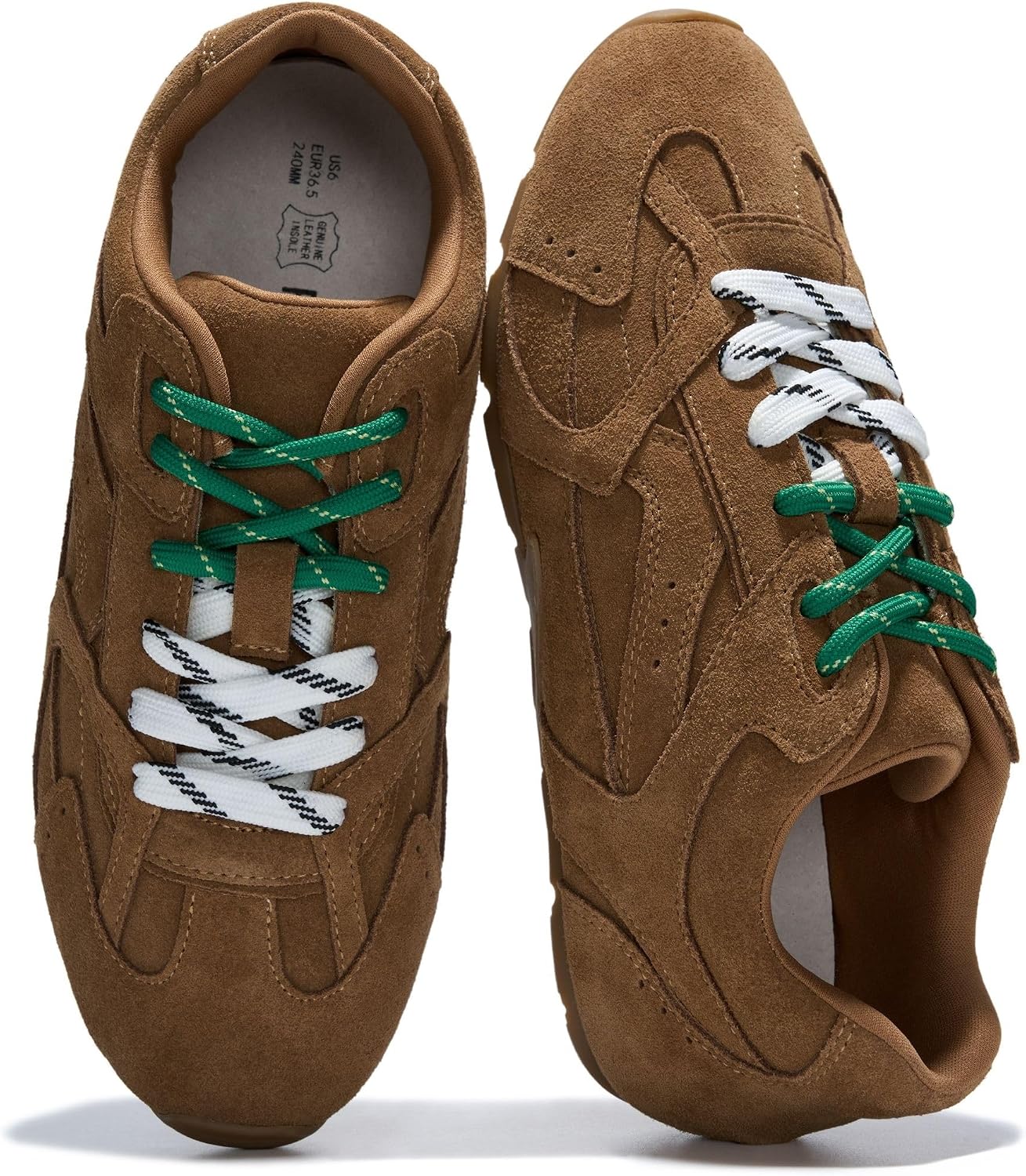 Project Cloud Leather Barefoot Shoes Women – Memory Foam Lace-Up Womens Sneakers – Lightweight & Non Slip Womens Shoes Casual – All-Day Women's Fashion Sneakers for 2026