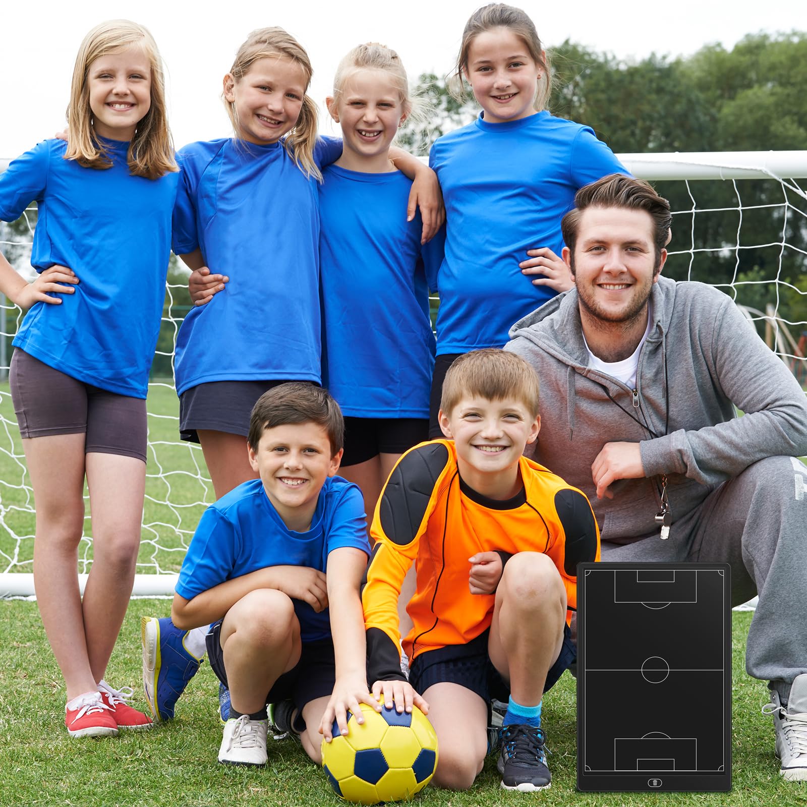 Lavagna Tattica Calcio 40,6 cm & Board LCD Allenatore - Lavagna Digitale Riutilizzabile Grande con Blocco per Allenatori e Giocatori di Football