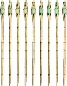 Kit com 4 Tochas de Bambu 130cm para Iluminação e Decoração de Jardim, Festa, Luau e Eventos - AMK