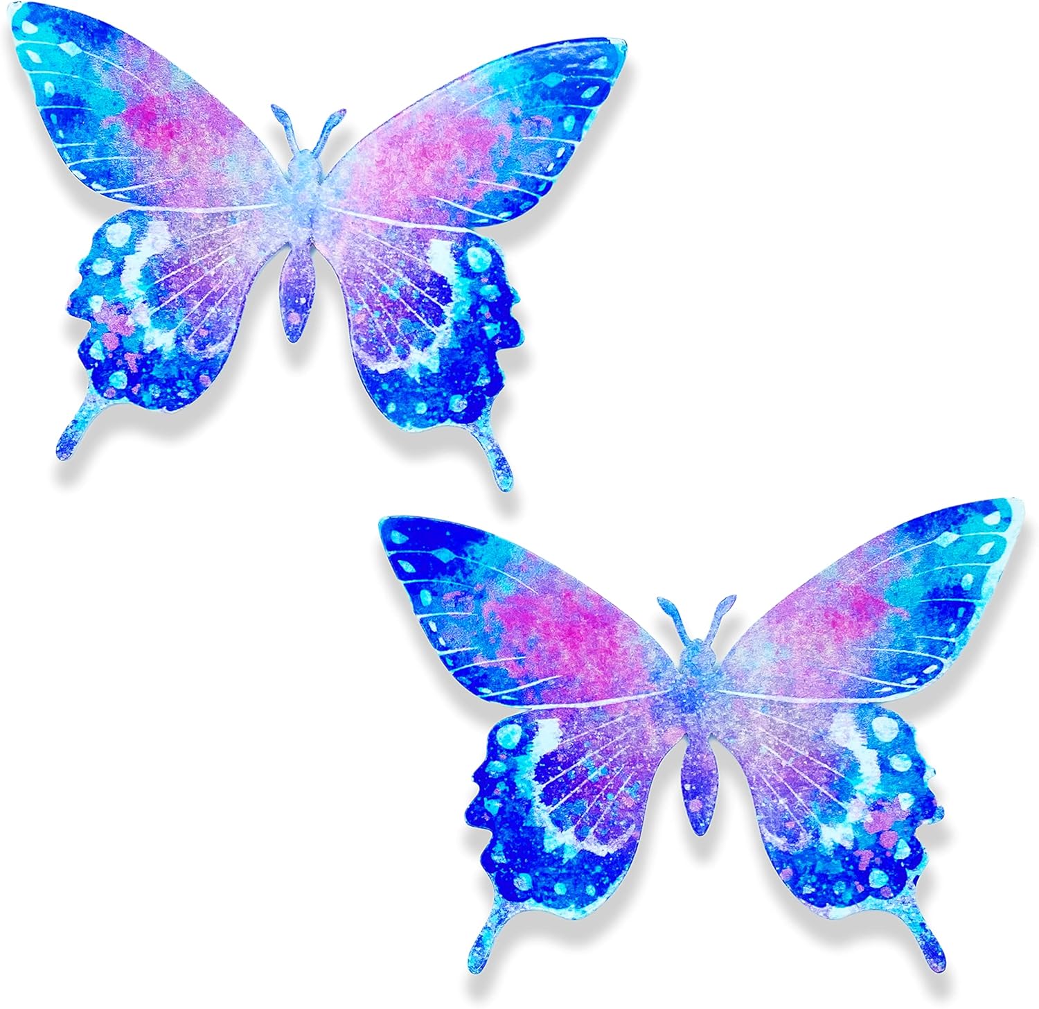 Dreamy Opal Metallic Butterfly Screen Magnet - Lanai Door Patio Door Decor Decal Magnet - UV Proof Screen Magnets (Pack of 2)