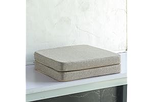 Cozy Khaki Comfort: Square Seat Cushions for Kitchen Chairs