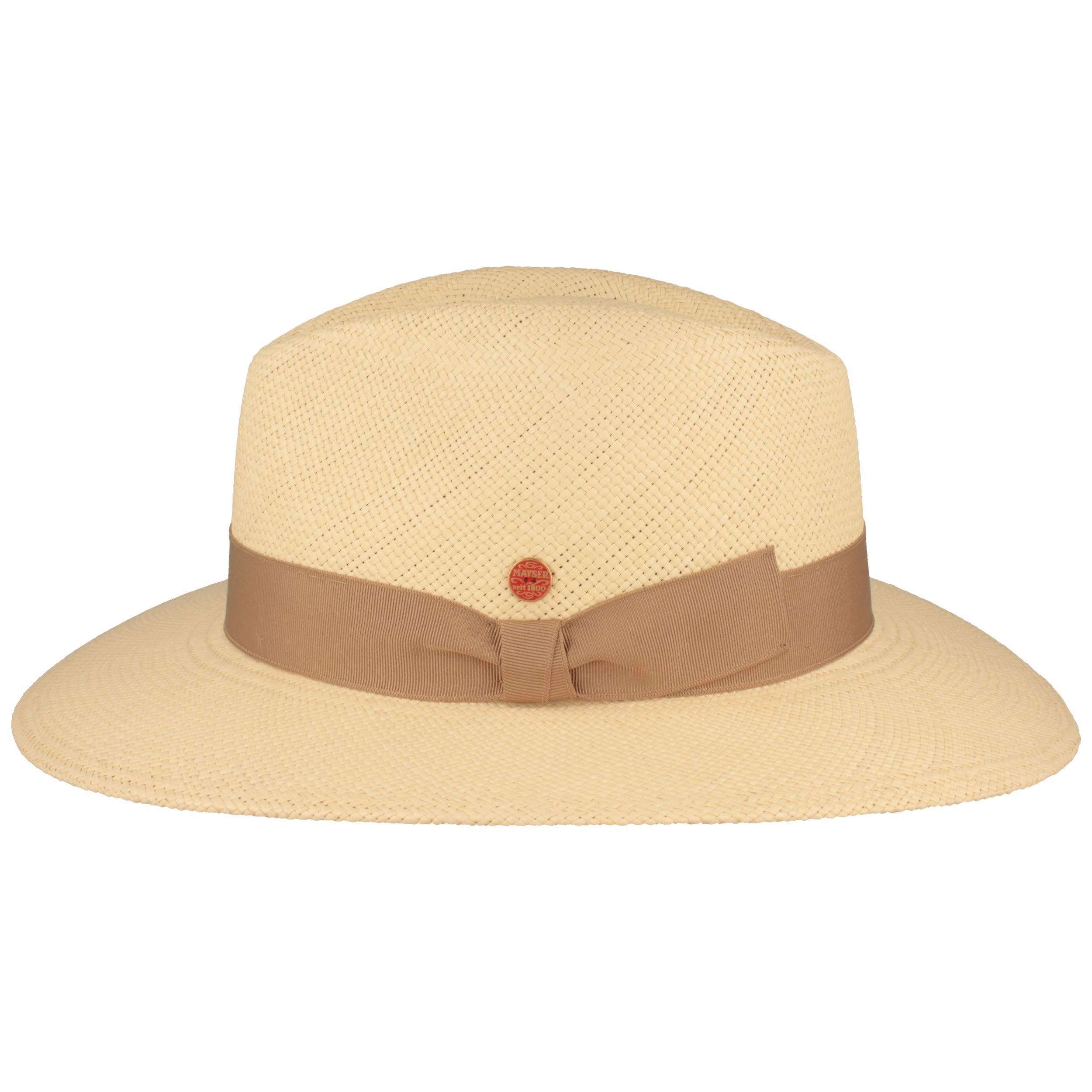 Mayser Chapeau Panama original | Chapeau de paille | Chapeau d'été en Équateur - Traditionnel Tressé à la main Protection UV 40 Hydrofuge Anti-casse