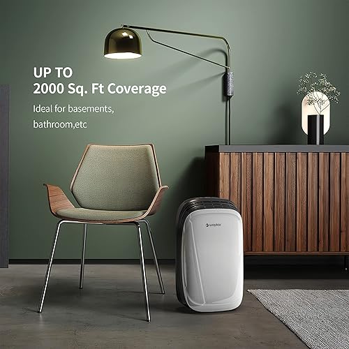 Miniatura 3 de Waykar Deshumidificador de 2000 pies cuadrados para el hogar y el sótano con manguera de drenaje y filtro de aire reutilizable ideal para