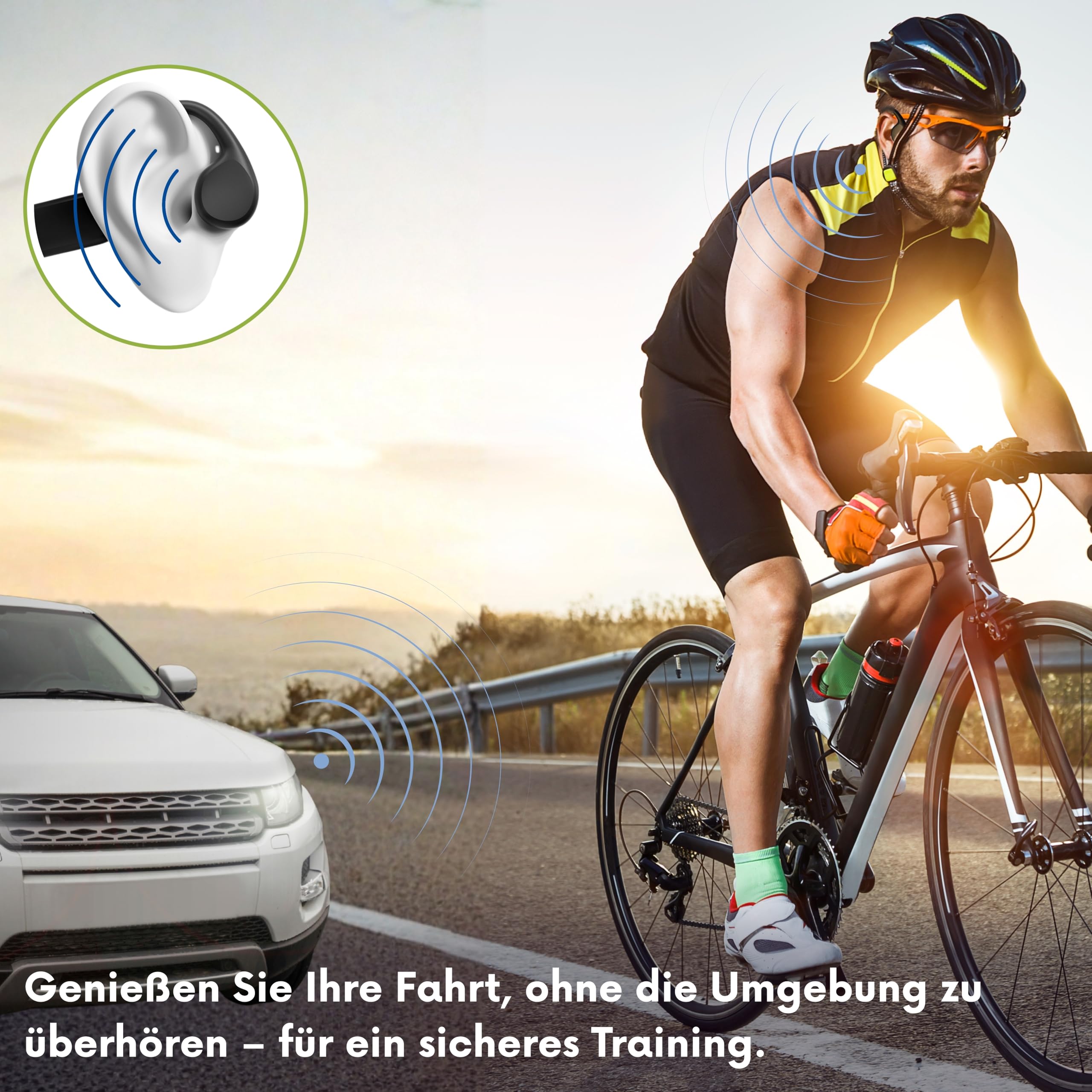 Knochenschall Kopfhörer Schwimmen, Open-Ear kopfhörer Bluetooth 5.4, IP68 Wasserdicht, 32GB Interner Speicher MP3 Player mit Mikrofon,10 Std Spielzeit für Laufen,Radfahren & Gym