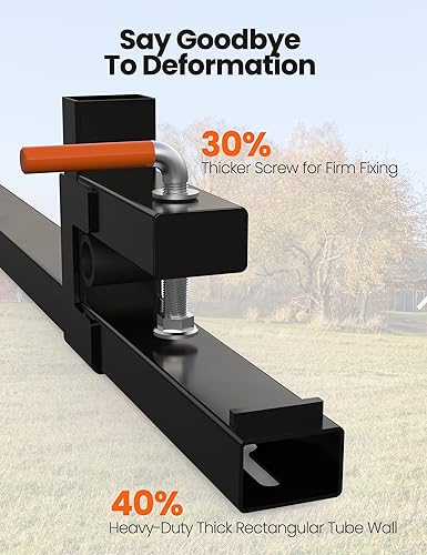 Miniatura 2 de Towallmark Abrazadera de 43 pulgadas en horquilla de paleta, 2000 libras Horquilla de cuchara de fijación rápida resistente para cargador de