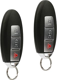 Key Fob Keyless Entry Remote Compatible With Nissan Frontier Armada Murano Pathfinder Quest Sentra Titan Versa Xterra/Infiniti QX4 FX35 FX45 (KBRASTU15) Smart Conversion, Set of 2