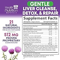 Vista 2 de Fórmula suave de desintoxicación y reparación de limpieza hepática - Suplemento avanzado de apoyo hepático con cardo mariano de silimarina, raíz