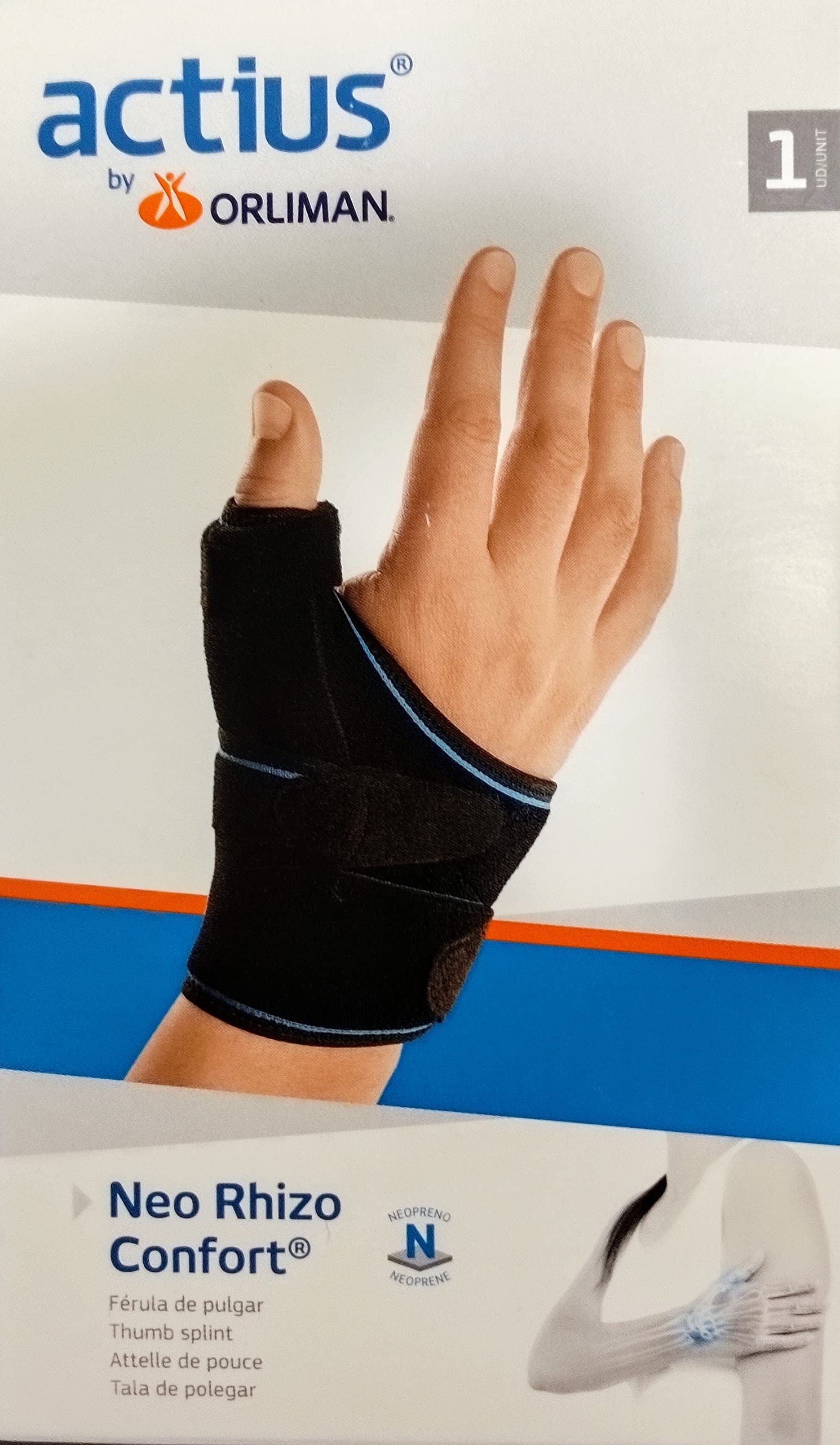 ACTIUS MUÑEQUERA FERULA PULGAR TALLA UNICA