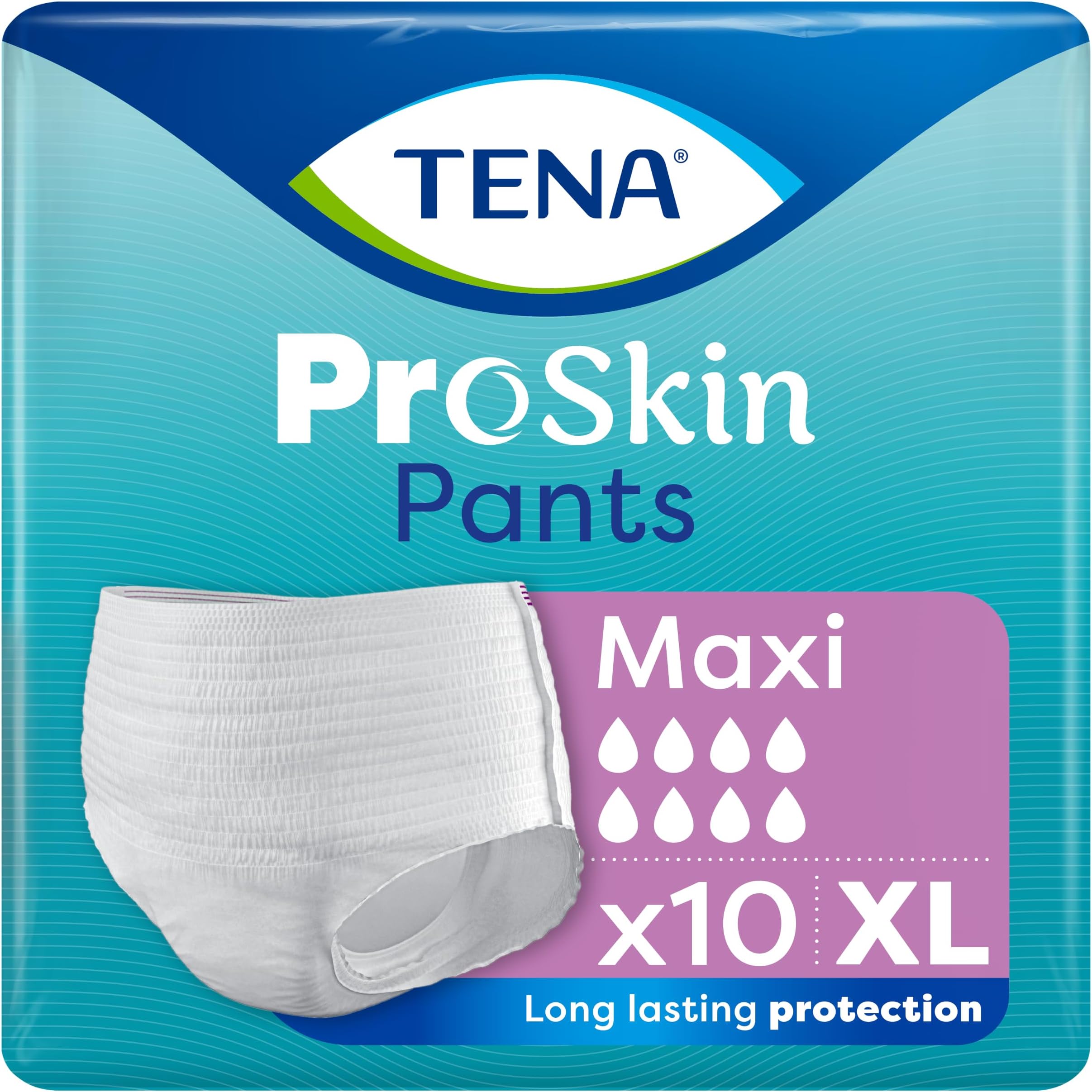Tena ProSkin Pants Maxi, Incontinence Underwear, XL, 10 Count