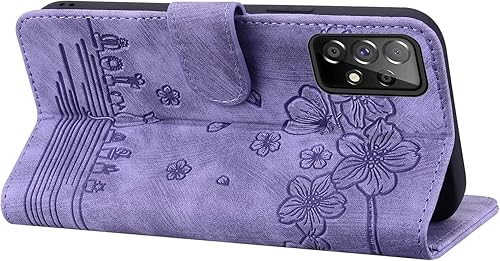 Miniatura 3 de Funda con tapa para Samsung Galaxy A53 5G, funda de piel sintética con cierre magnético de alta calidad con función de soporte de cartera abatible