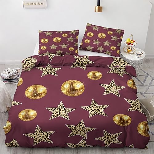 Miniatura 10 de Retro Boombox Duvet Cover King Size - Music Themed Bedding Set & Bedroom Decor, 3 Piece, Soft Microfiber Reversible Comforter Cover & 2 Pillow Brown