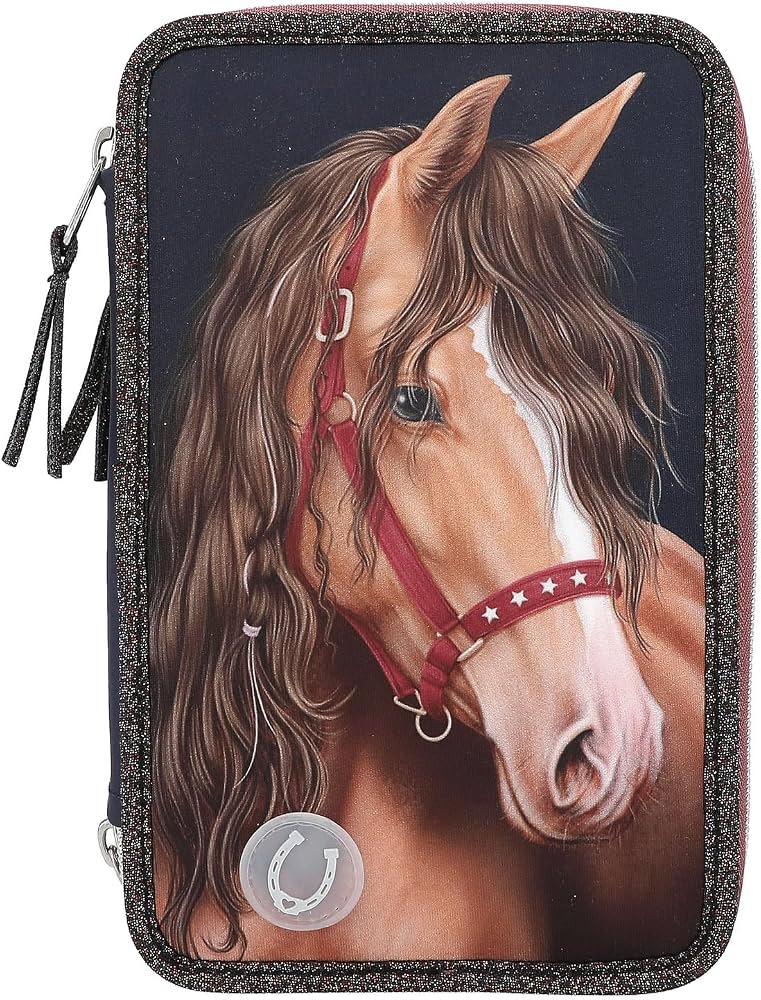 Depesche Miss Melody 3-Fach Federtasche Mit LED – Seerosen-Motiv – 12947 – NEU