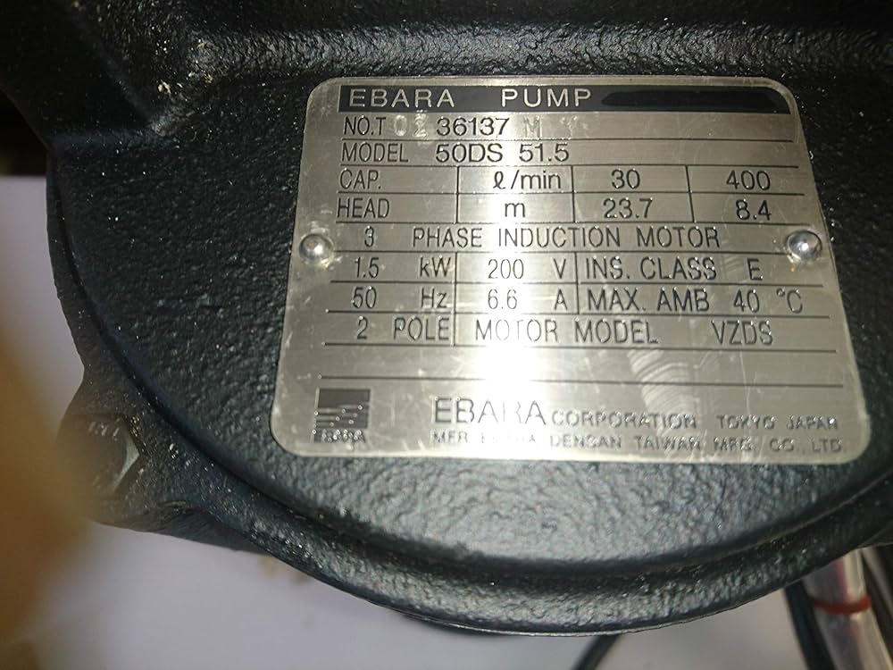 Amazon.co.jp: エバラポンプ(荏原製作所) DS型 汚水用水中ポンプ