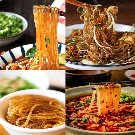 Yam Vermicelli, Authentic Yam Vermicelli, Tasty, Suitable For Stir-Fries And Soups,17.63 Oz/500g/1 Bag