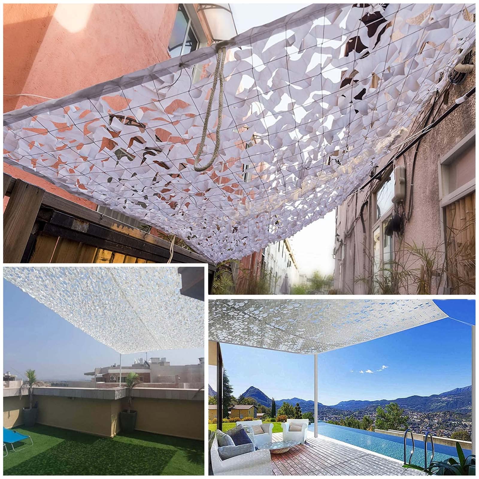 白色カモフラージュネット 3x6m オックスフォード生地 日よけ Amazon.co.jp: カモフラージュネットホワイト、ガーデン用シェード