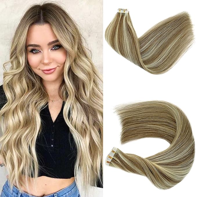 Invisible Tape in Tracks Hair Extensions Human Hair 22
