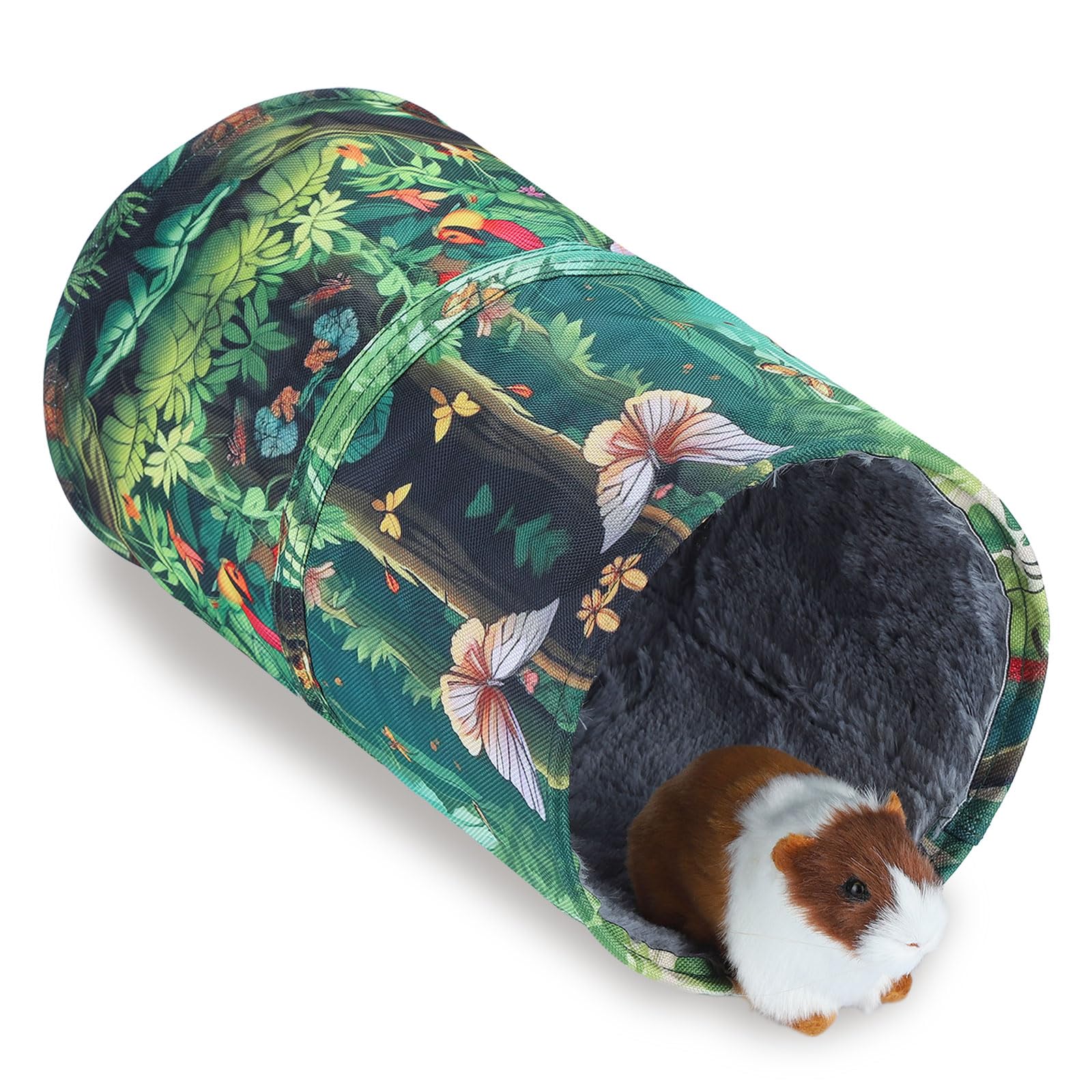 IBWell Cute Forest Guinea Pig Hideout Tunnel & Tube for Guinea Pigs, Rabbits & Hamsters