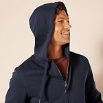 Amazon Essentials Men's Big & Tall Full-Zip Hooded Fleece Sweatshirt, Navy, 5X