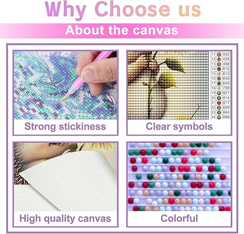 Miniatura 6 de Kits de pintura de diamantes de erizos para adultos principiantes, pinturas de diamantes de bricolaje con diamantes, gema de imagen, manualidades