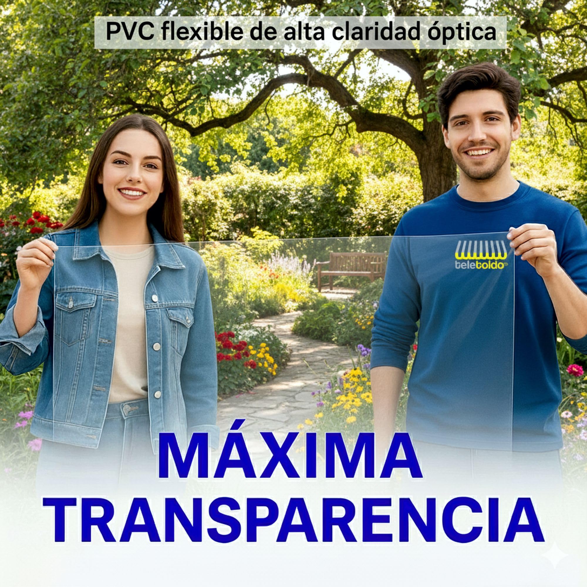 Plástico PVC Transparente Flexible 5,00 X 1,40 m para Toldos y Cerramientos | Alta Transparencia y Resistencia UV | Ideal para Porches, Balcones, Hostelería o Invernaderos | Lona Profesional Teletoldo