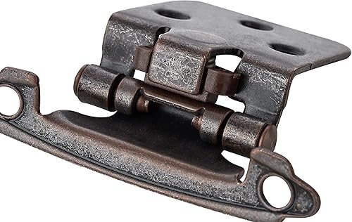 Vista 32 de Ravinte Paquete de 50 (25 pares) de bisagras superpuestas de 1/2 pulgada (variables), montaje frontal semicimoterminente de cierre automático