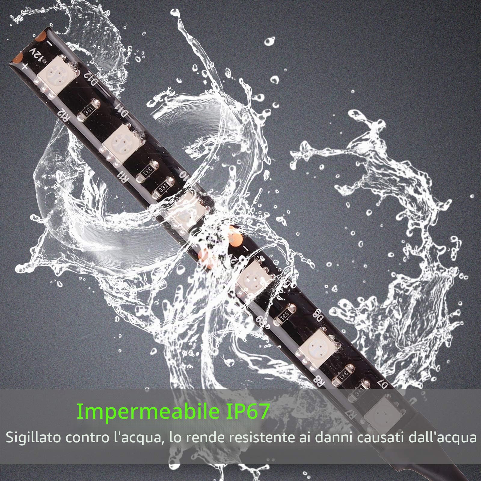 Kinstecks 2PCS 6LEDs Moto Barra LED Striscia Barra Indicatore di direzione Indicatore luci lampeggiante Striscia Targa di riserva Luce targa per motociclette ATV Scooter Veicoli