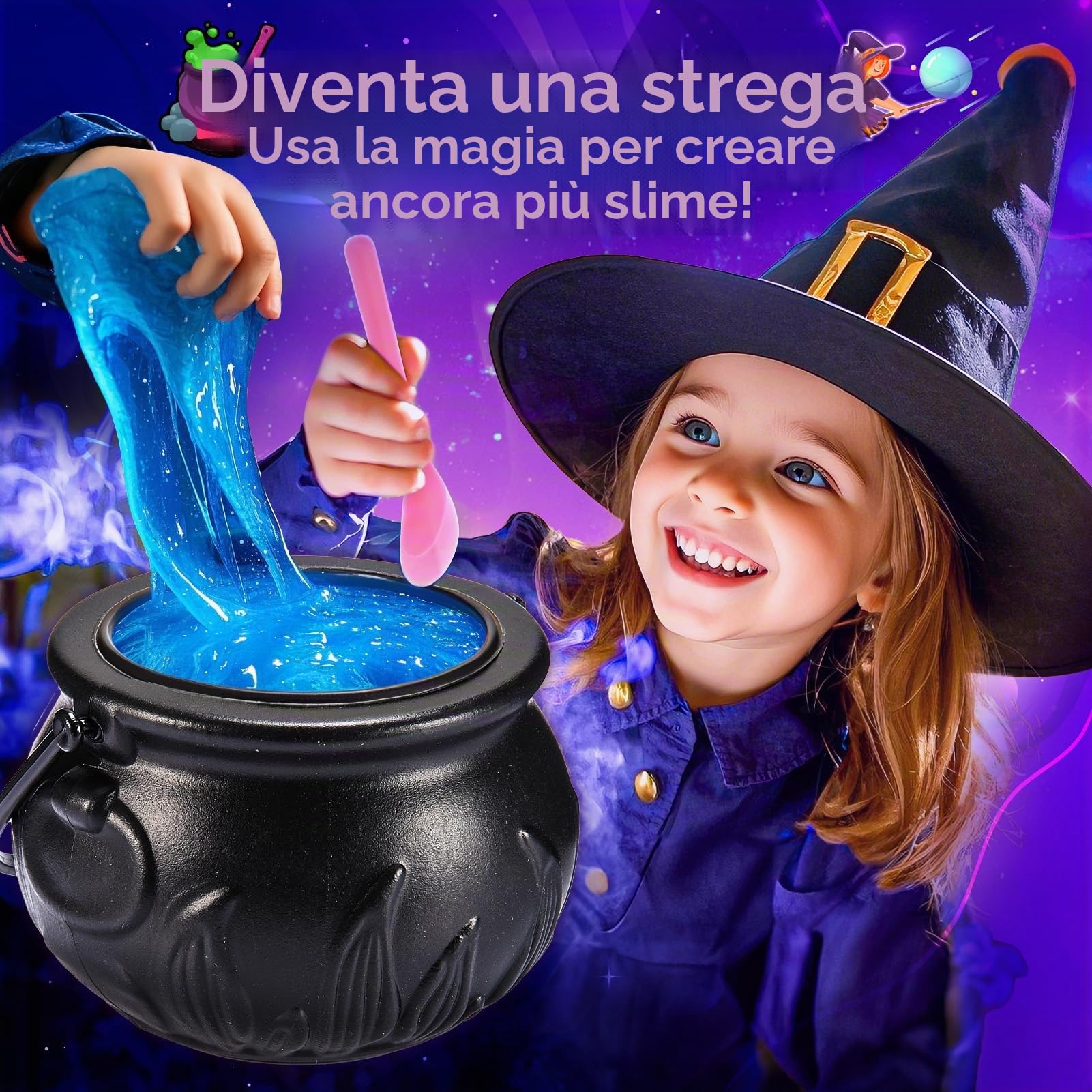 iKidiki Galaxy Slime Fluffy, Giochi Bambina 6-12 Anni Femmina Slime per Bambini Regalo Bimba 6-12 Anni Slime Kit Lavoretti Creativi per Bambini