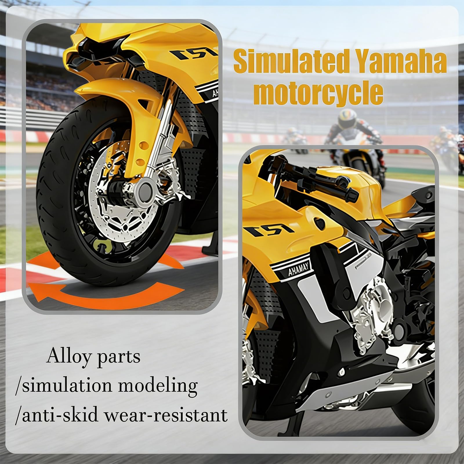 Moto Giocattolo, Motorcycle Model Innovative Simulation Motorcycle Model Simulazione Moto Giocattolo con Movimento, Ragazzi E Ragazze, Regalo Per Feste Di Compleanno