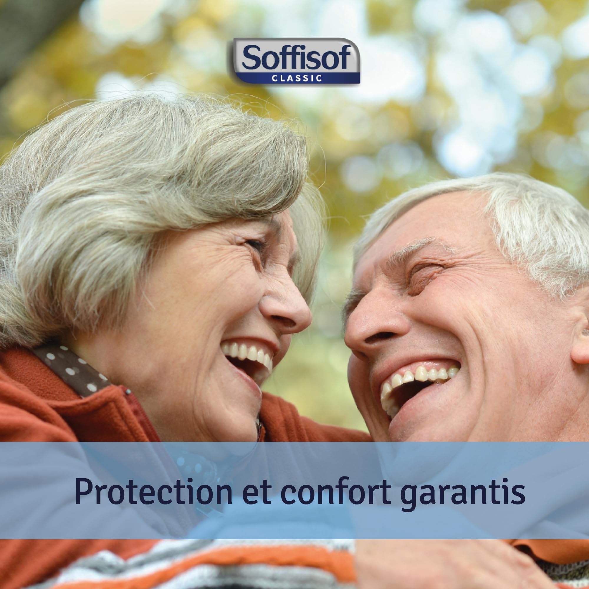 Soffisof Classic Couches Adultes Super XL - 60x Couche Adulte Incontinence - 4 Paquets de 15 Pièces Change Complet Adulte - Absorption 8 Gouttes - Taille XL (140-165 cm)