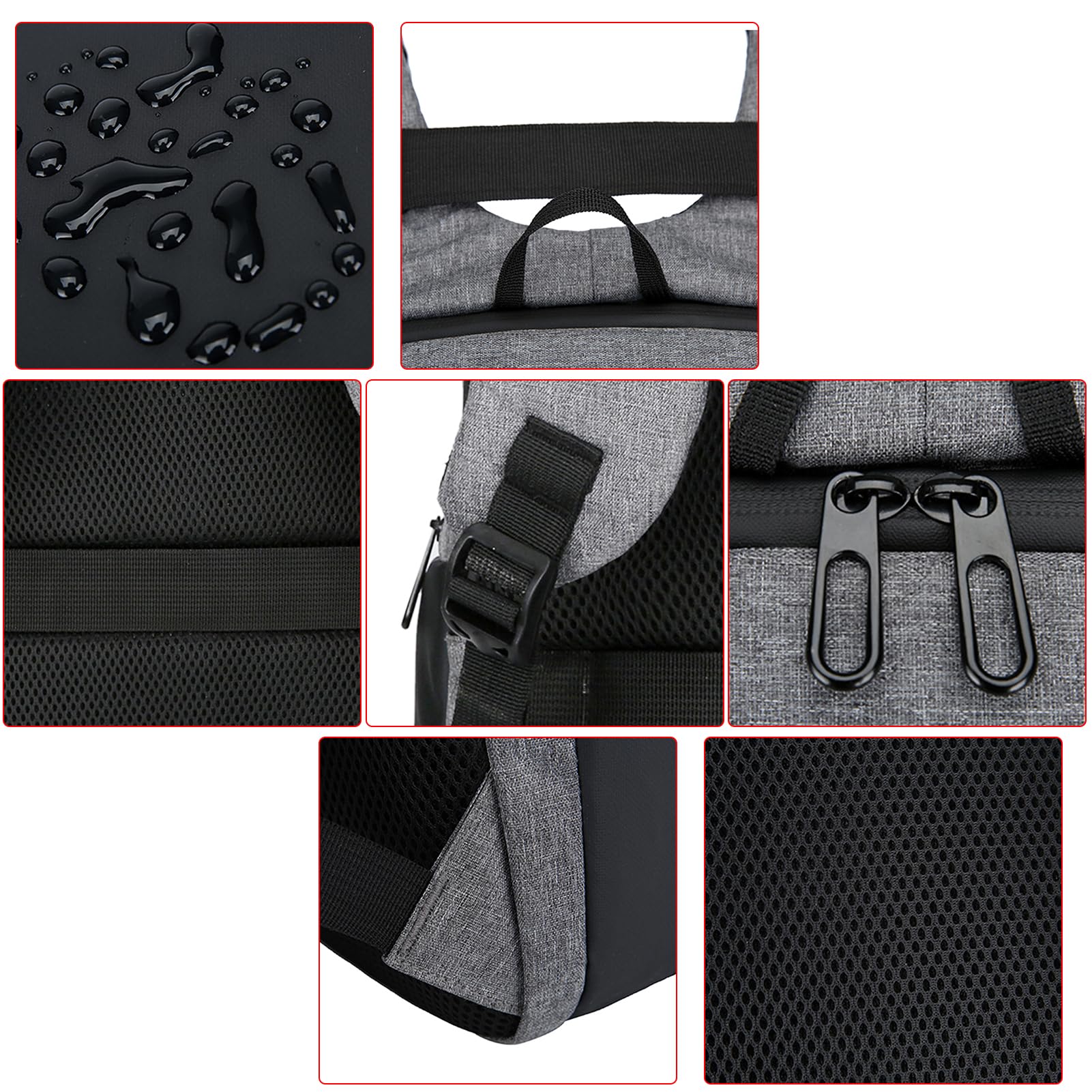 docooler Zaino per Laptop per Borsa per Laptop da 17 Pollici con Porta USB Zaini Impermeabili alla Moda