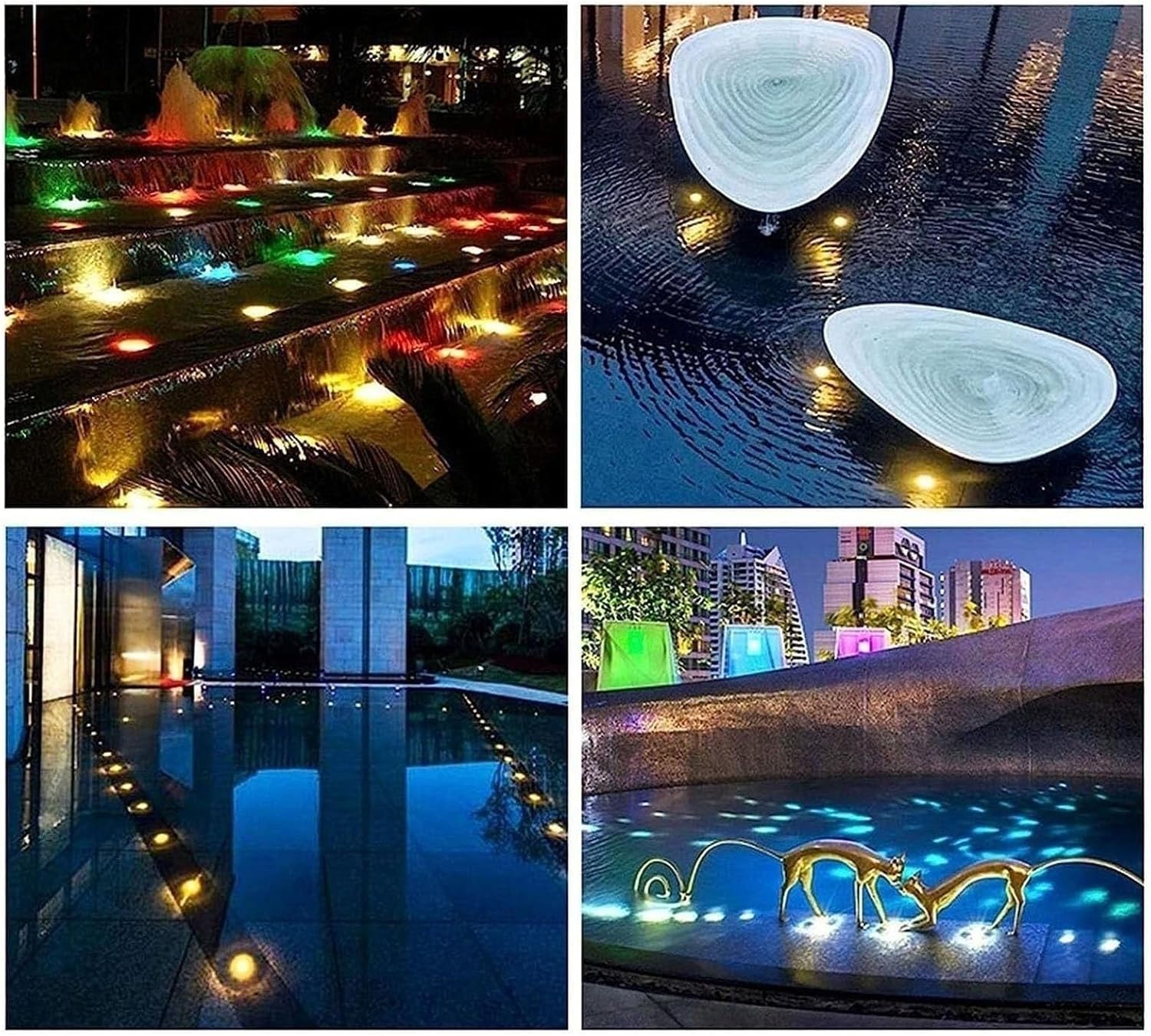 Underwater Pond Lights LED Pond Spotlight for Pool Driveway Deck Yard Fence Pathway(9W