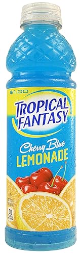 TROPICAL FANTASY Limonada azul cereza, 22.5 onzas (paquete de 24)