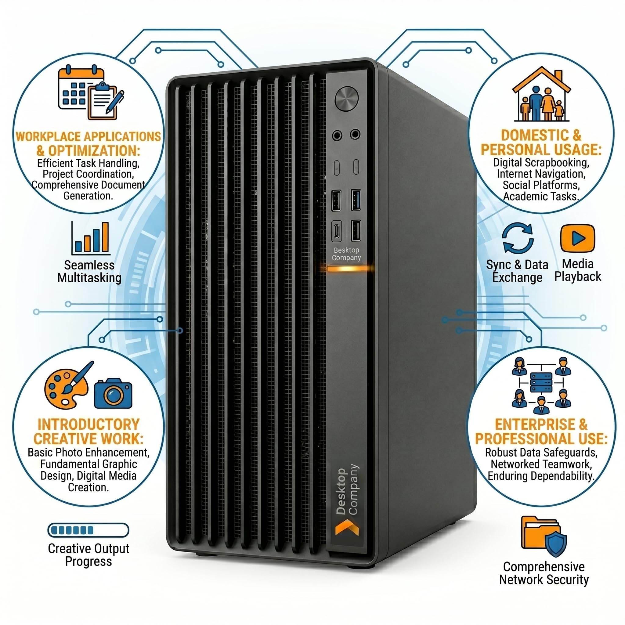 Business Desktop PC | Core i7 4790 3.60Hz | 16GB RAM | 512GB M.2 SSD | Windows 11 Pro & MS Office 2021 | 5G WiFi & Bluetooth | Type-C Port | Premium Metal Body | 2 Year On-Site Warranty — Amazon image 6