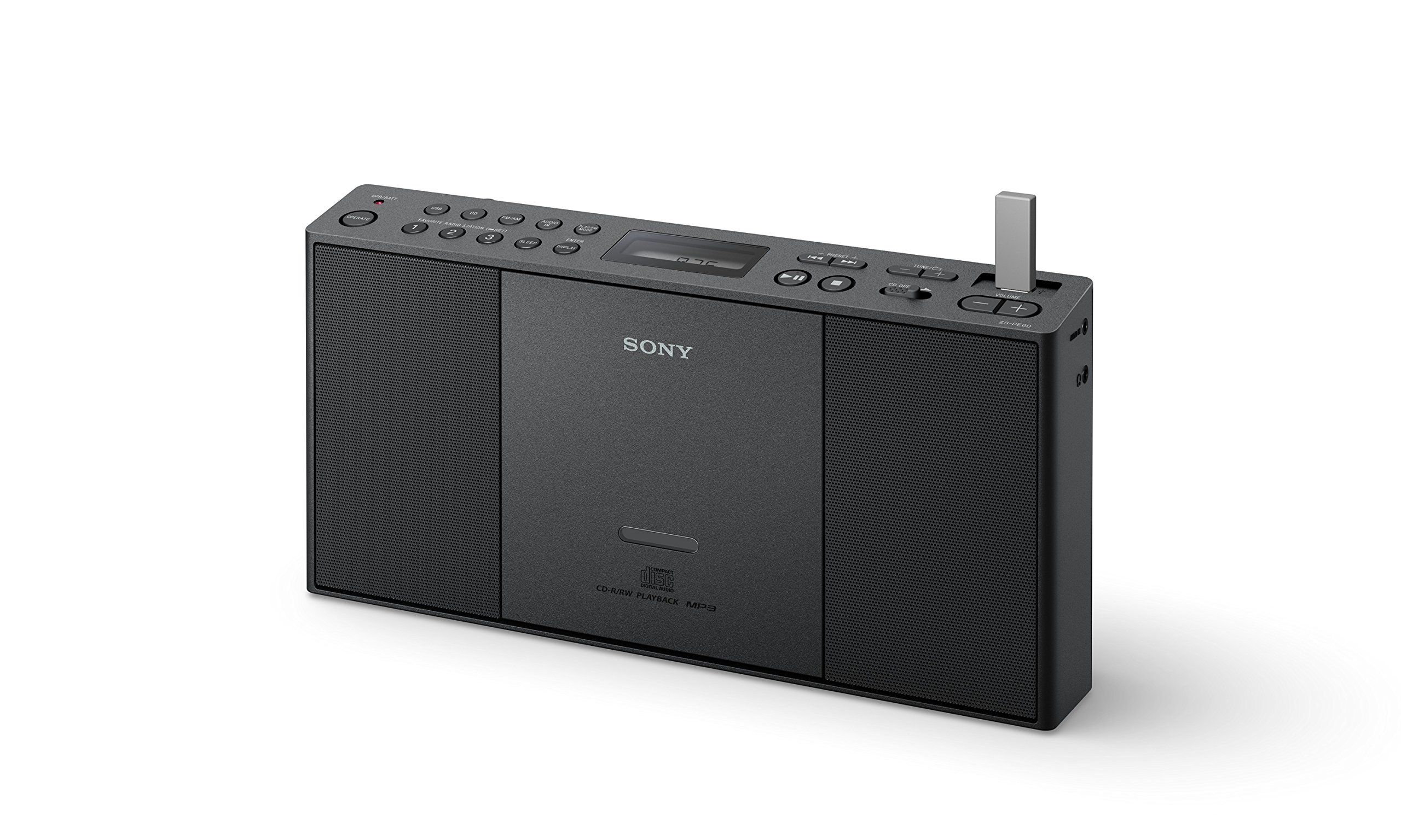 Sony ZSPE60 Slim Compact CD/Radio Boombox - Black: Amazon.co.uk