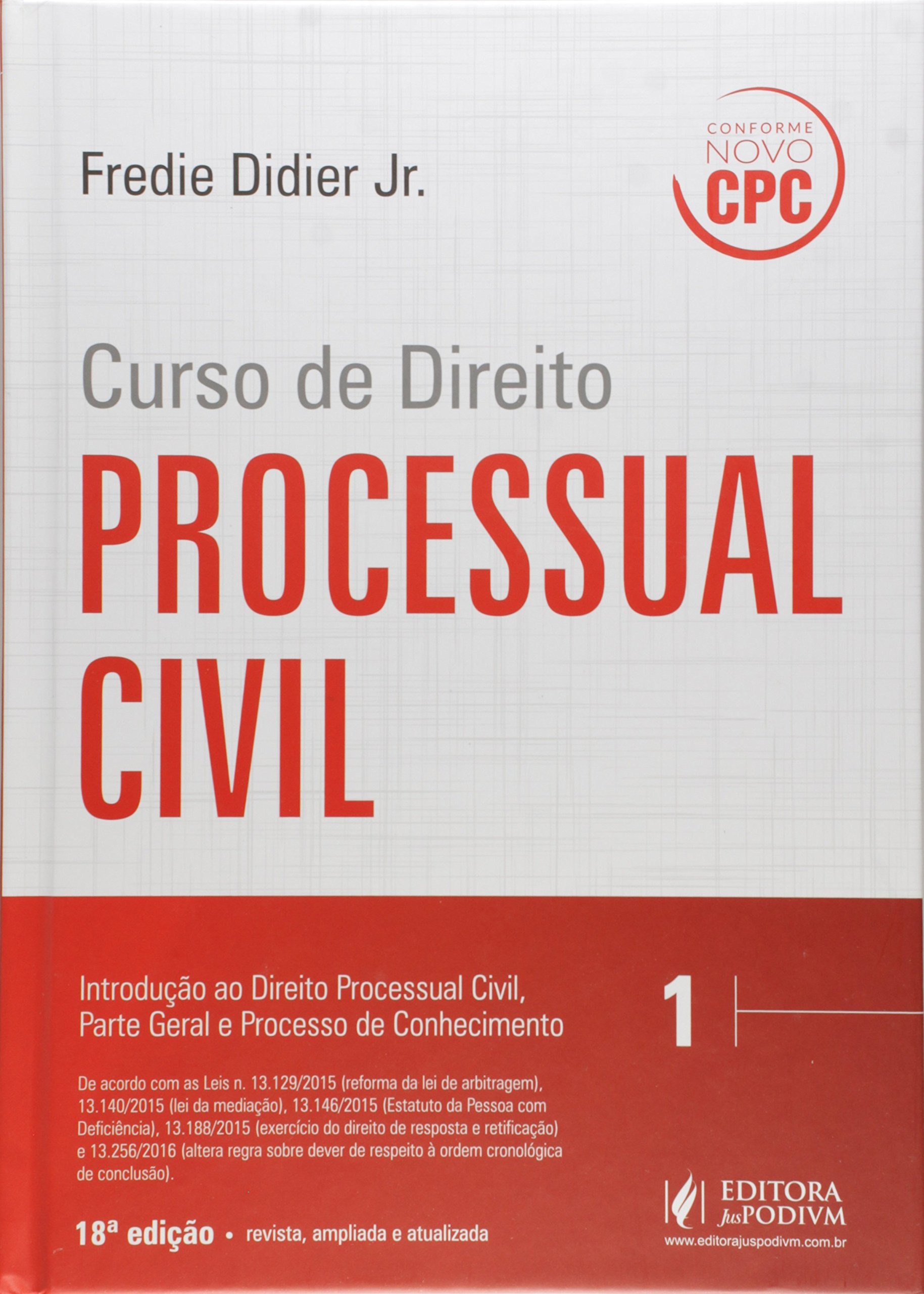 Capa de Curso de Direito Processual Civil - Volume 1