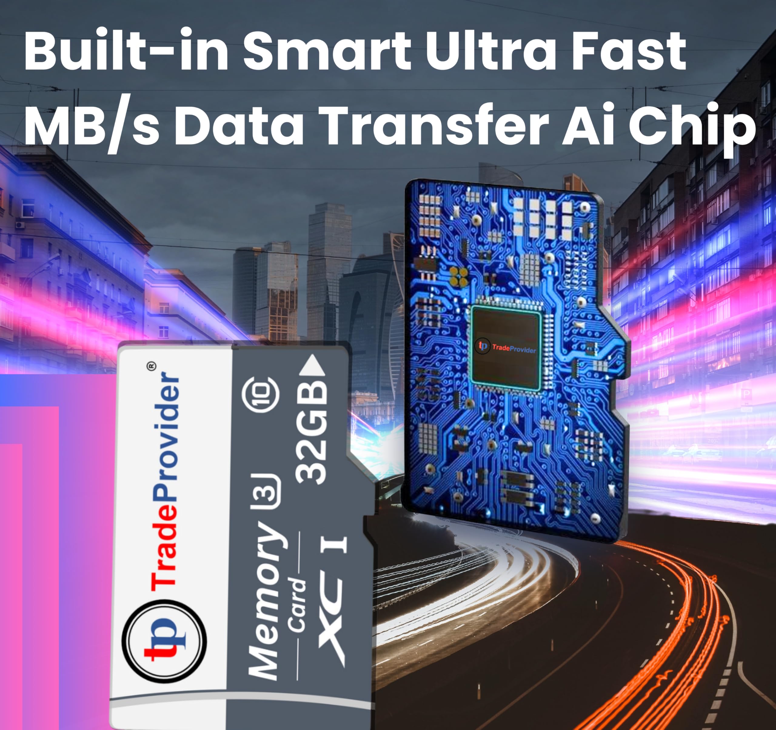 Carta di memoria TF 32GB x 5 Read Speed 140MB/s U3 V30 Smartphones Drones - Dettaglio