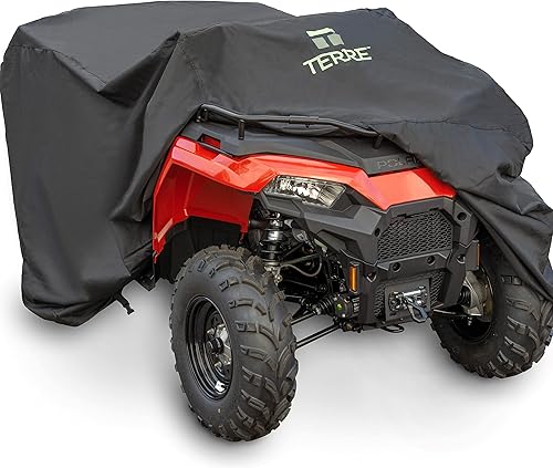 Terre Products - Funda impermeable para cuatrimotos, resistente y universal, poliéster 600D, Oxford, resistente a los rayos UV y al agua, accesorio