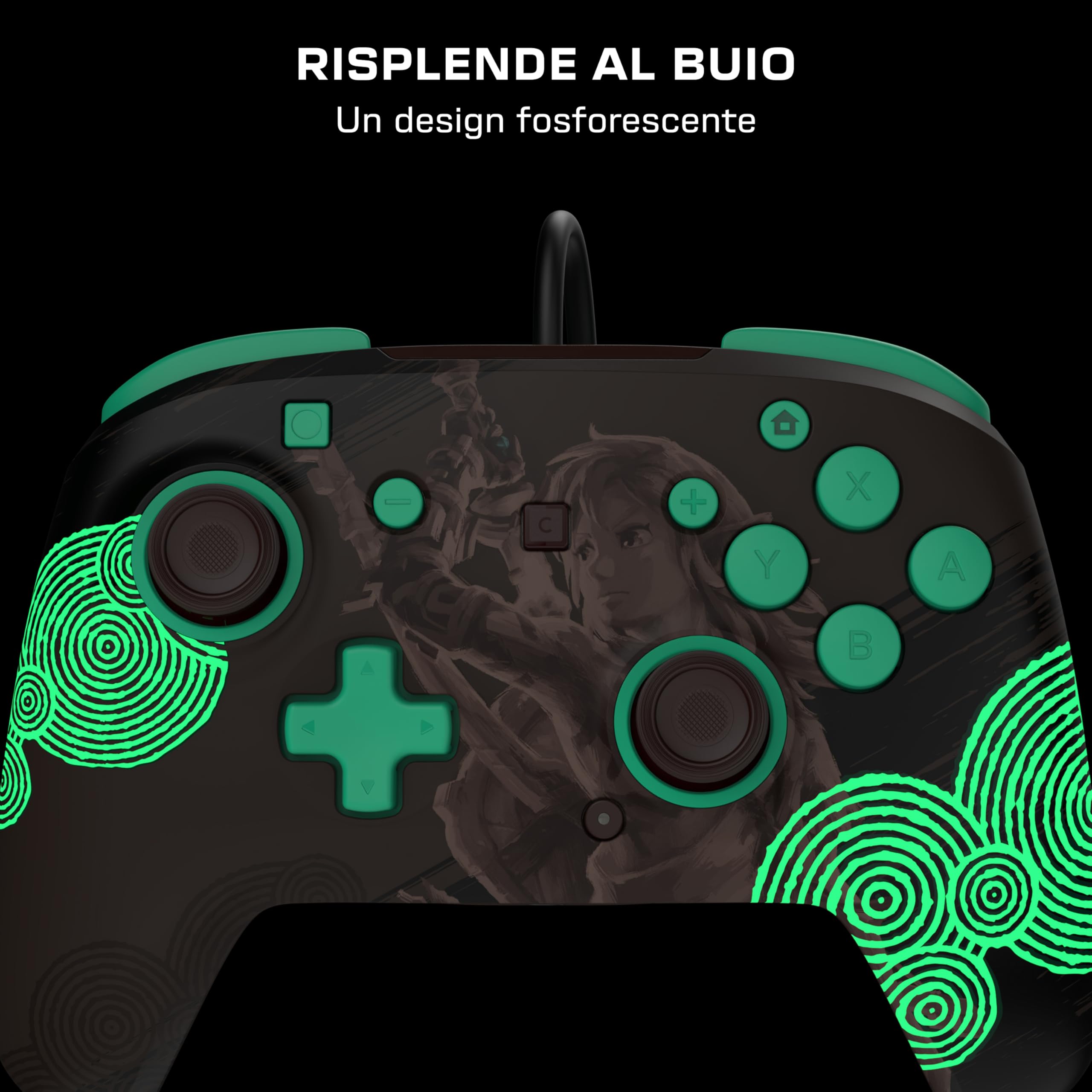 Turtle Beach Rematch Legend of Zelda Controller da gaming cablato con licenza ufficiale per Nintendo Switch 2