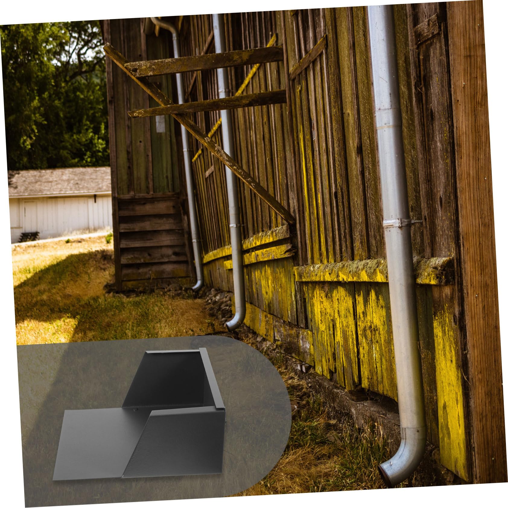 SHINEOFI Protector Capacidad de Aluminio de Canalón Bajante de Aleación de Gran Resistencia Oxidación, Fácil de Instalar y para Suelos Exteriores de Villas y Edificios