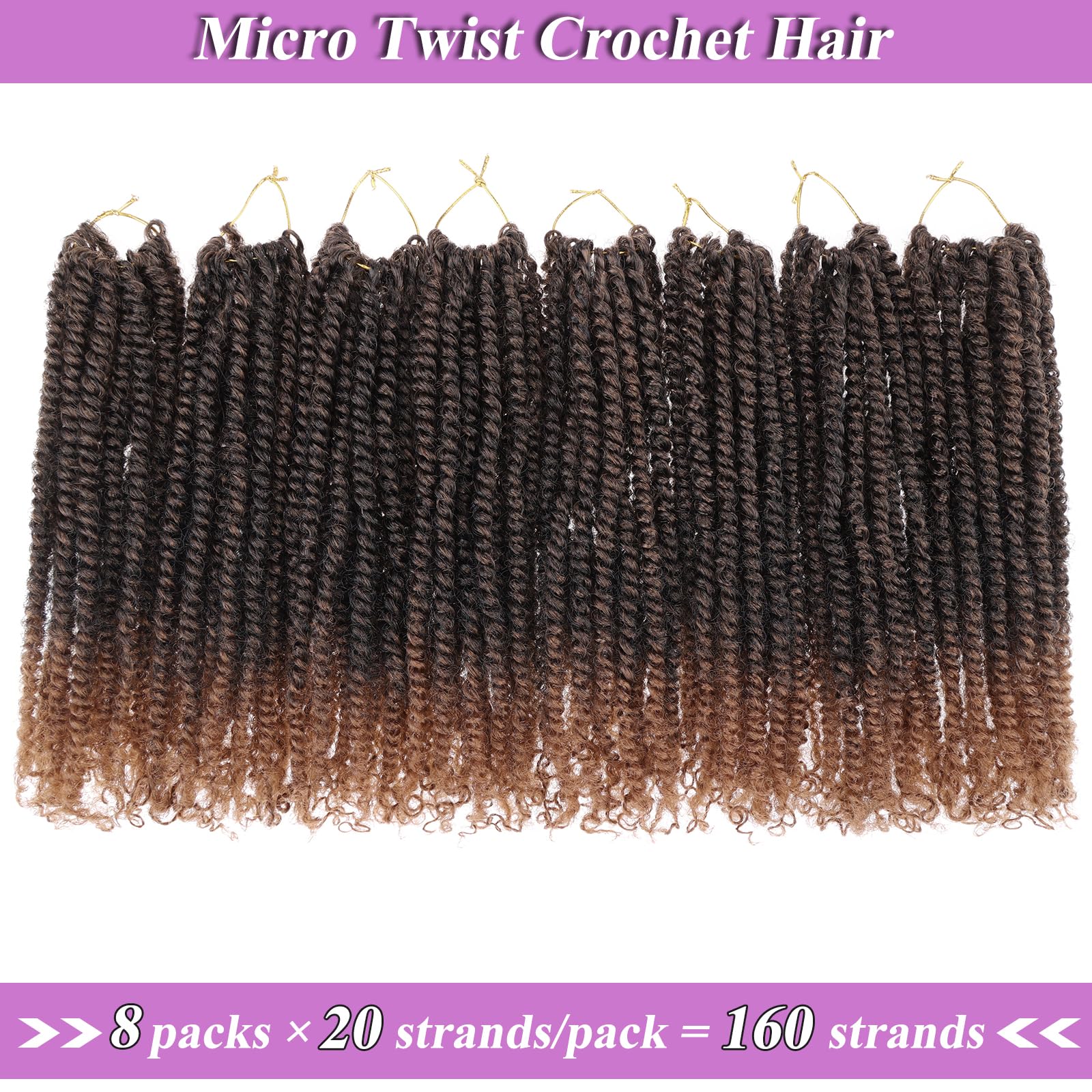 Amazon.com : ZRQ 12 Inch Micro Twist Crochet Hair Bob Crochet