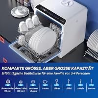 AIRMSEN Asztali Mosogatógép 5+1 Program LED Kijelző Fehér-Fekete 6