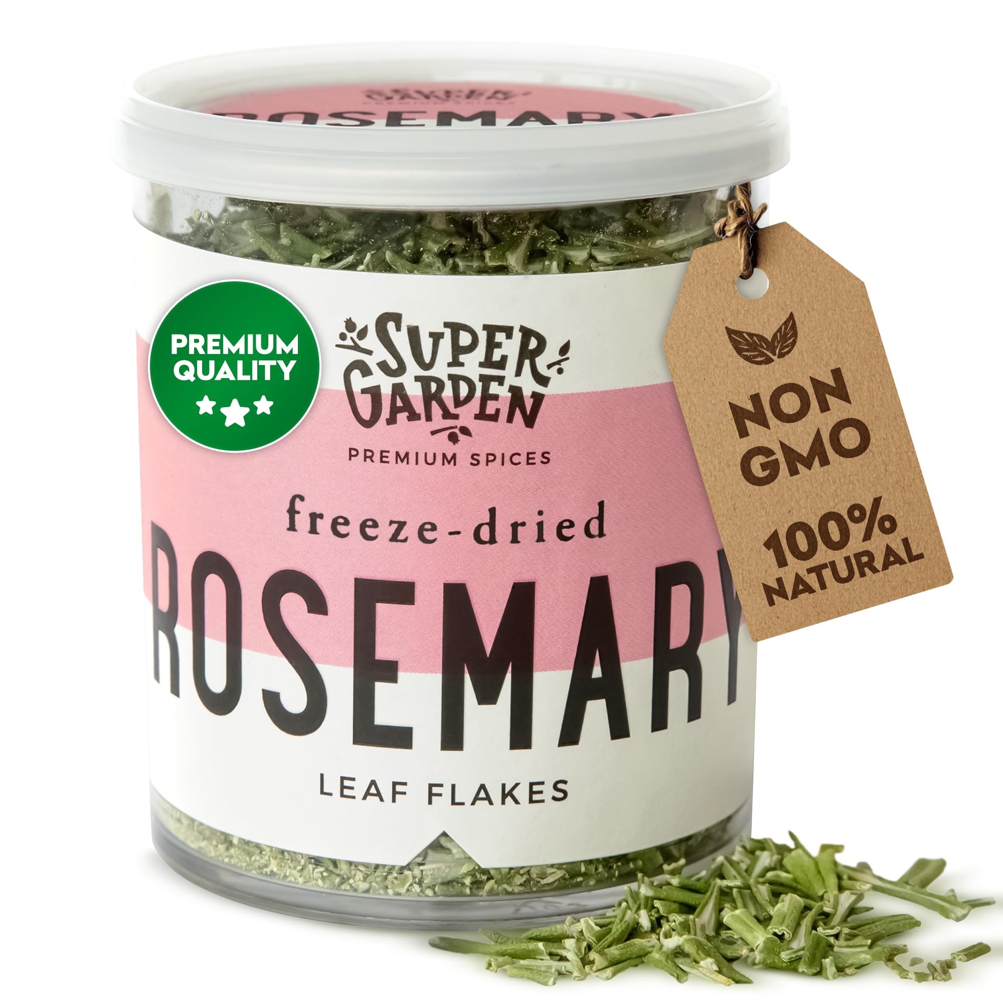 Super Garden Freeze Dried Rosemary - Natural Cooking Herb with Long-Lasting Aroma - Pure Seasoning for Meats, Vegetables & Marinades - No Additives, Rich in Vitamins - 25g