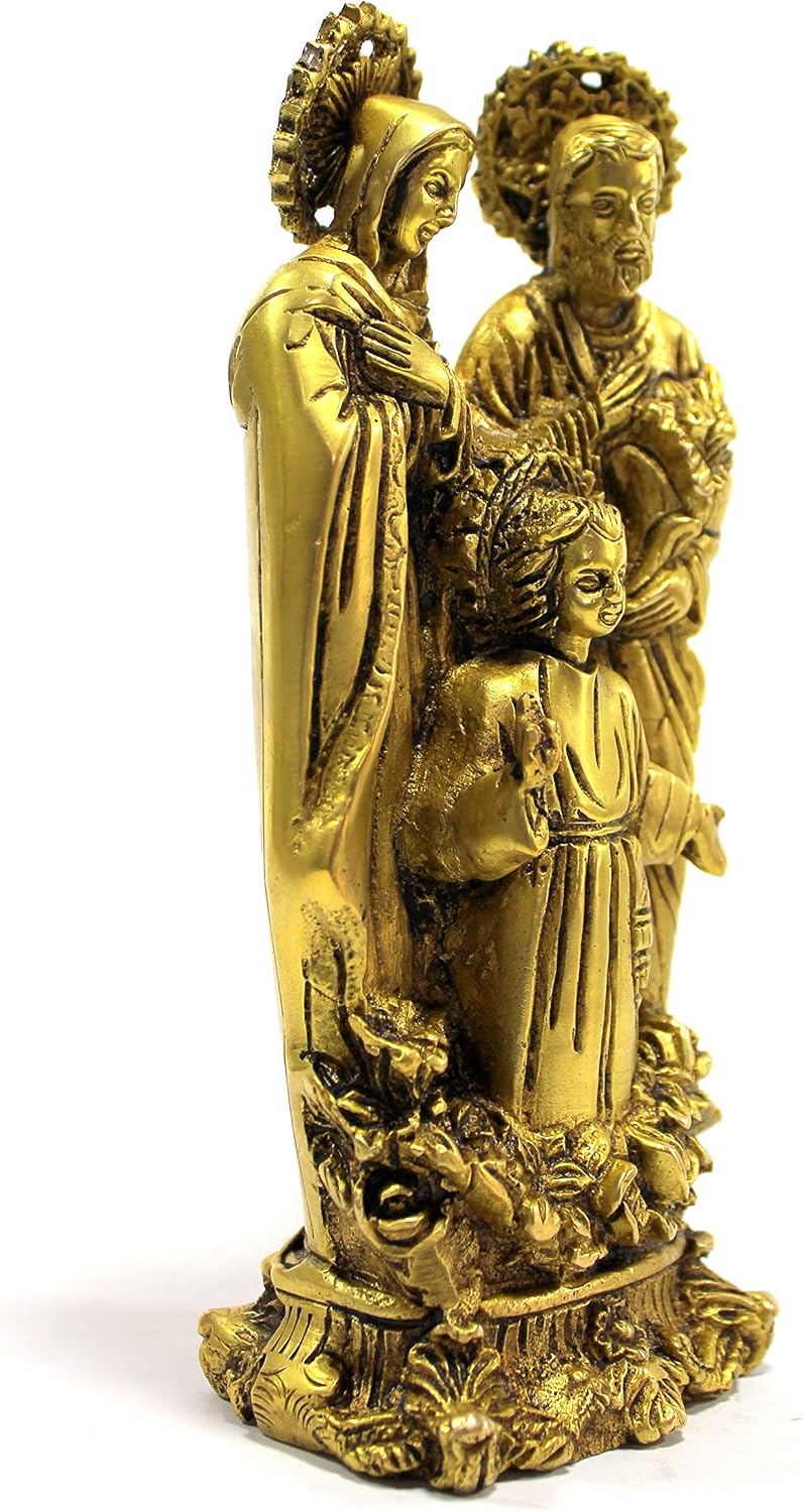 StonKraft Holy Statue of Jesus Christ in Brass (Holy Family), Metallic - Image 3
