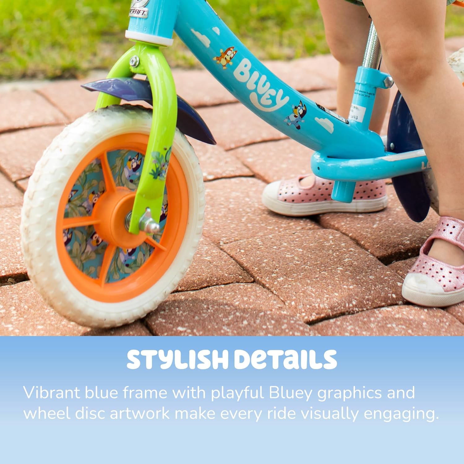 Dynacraft Bluey 10-Inch Unisex Balance Bike for Age 2-5 Years