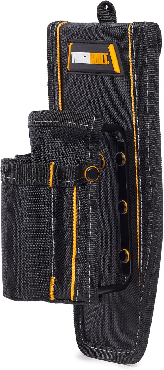 ToughBuilt - Dual-Ring Hammer Holder, Steel Hammer Loops, TB-231C | 1680D Reinforced Backing, Heavy-Duty Steel Rings, Secure Belt Mount, Contractor Grade, Durable Construction, Jobsite Ready