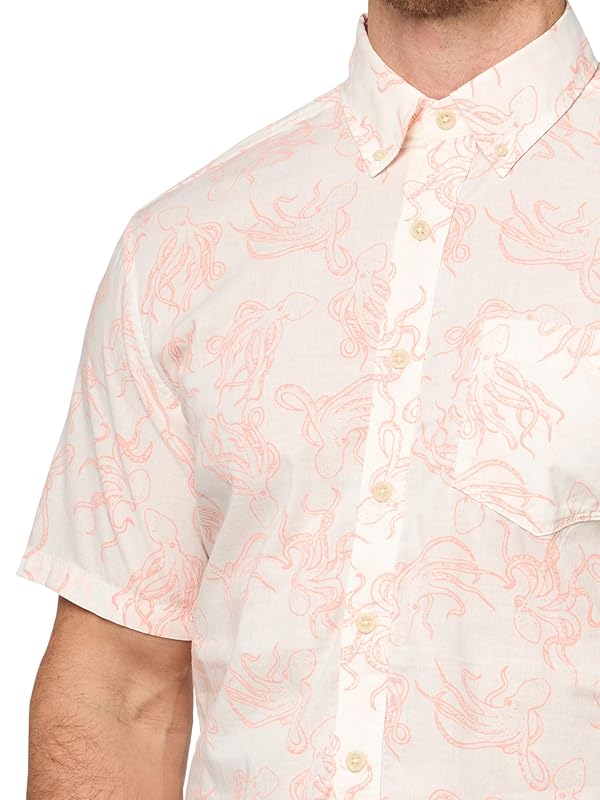 Eddie Bauer Men's Tall Short Sleeve Baja Shirt - Print Lt Pink by Eddie Bauer - Image 3