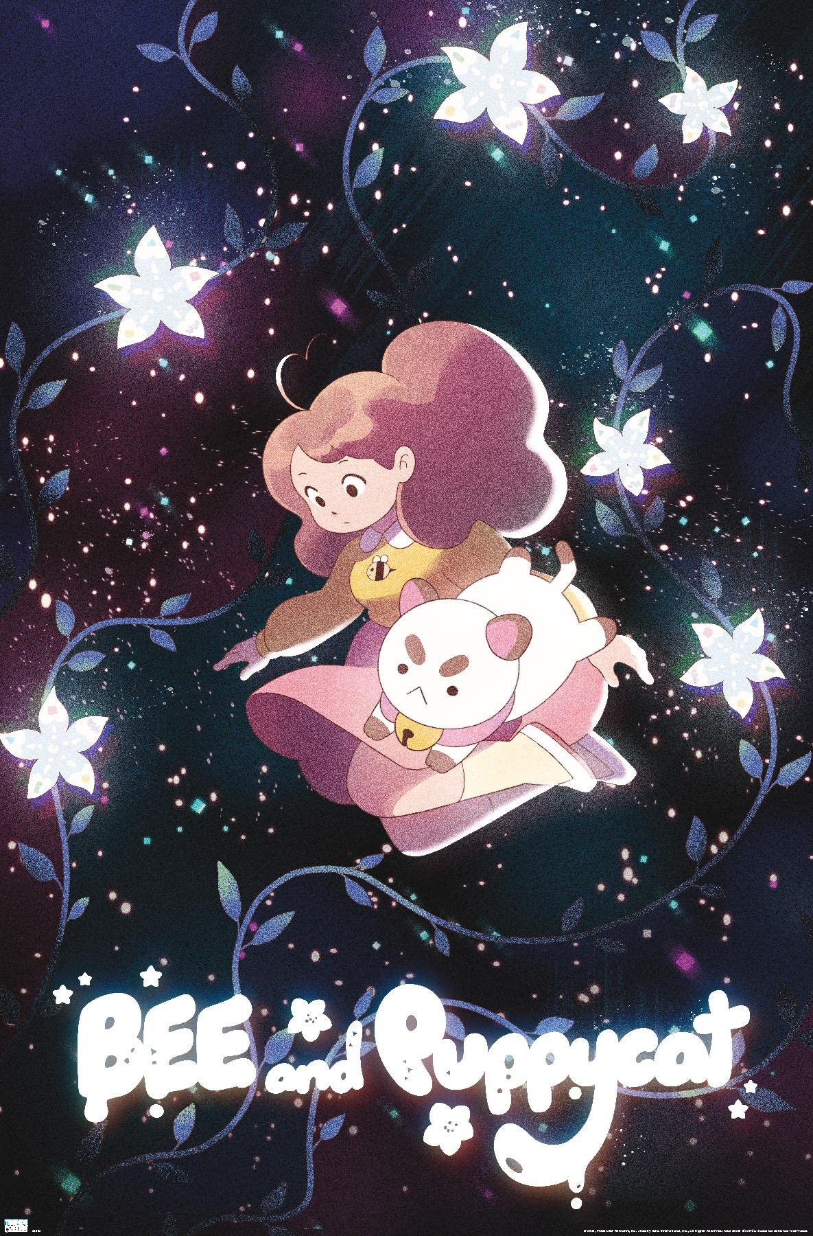 Trends International Bee And Puppycat - Space Flowers Key Art Wall Poster, 34L x 22.4W, Unframed Version