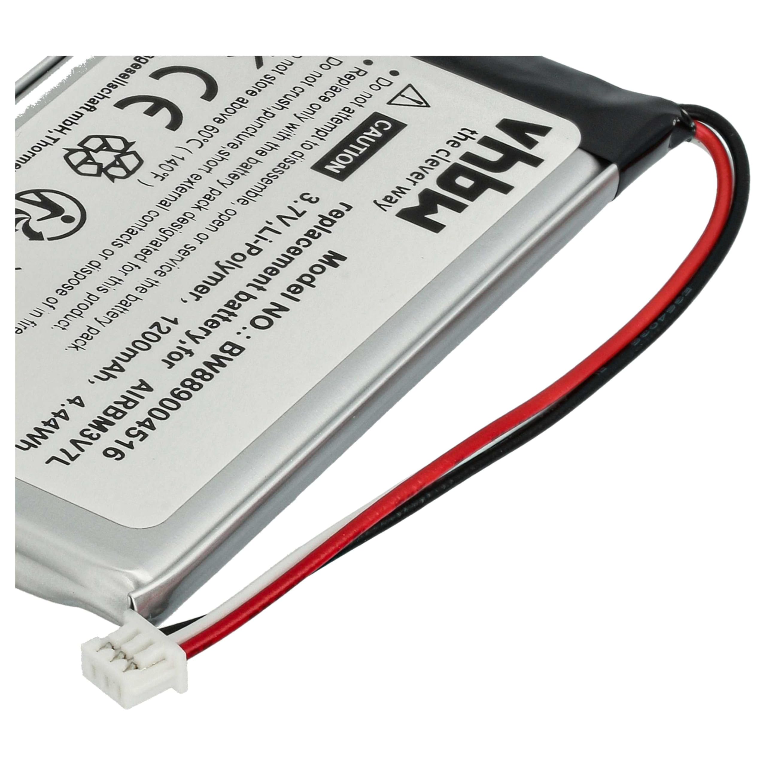 vhbw batteria sostituisce Autec R0BATT00E0018 per Radiocomando Industriale, Telecomando (1200mAh, 3,7V, Li-Poly, senza custodia)