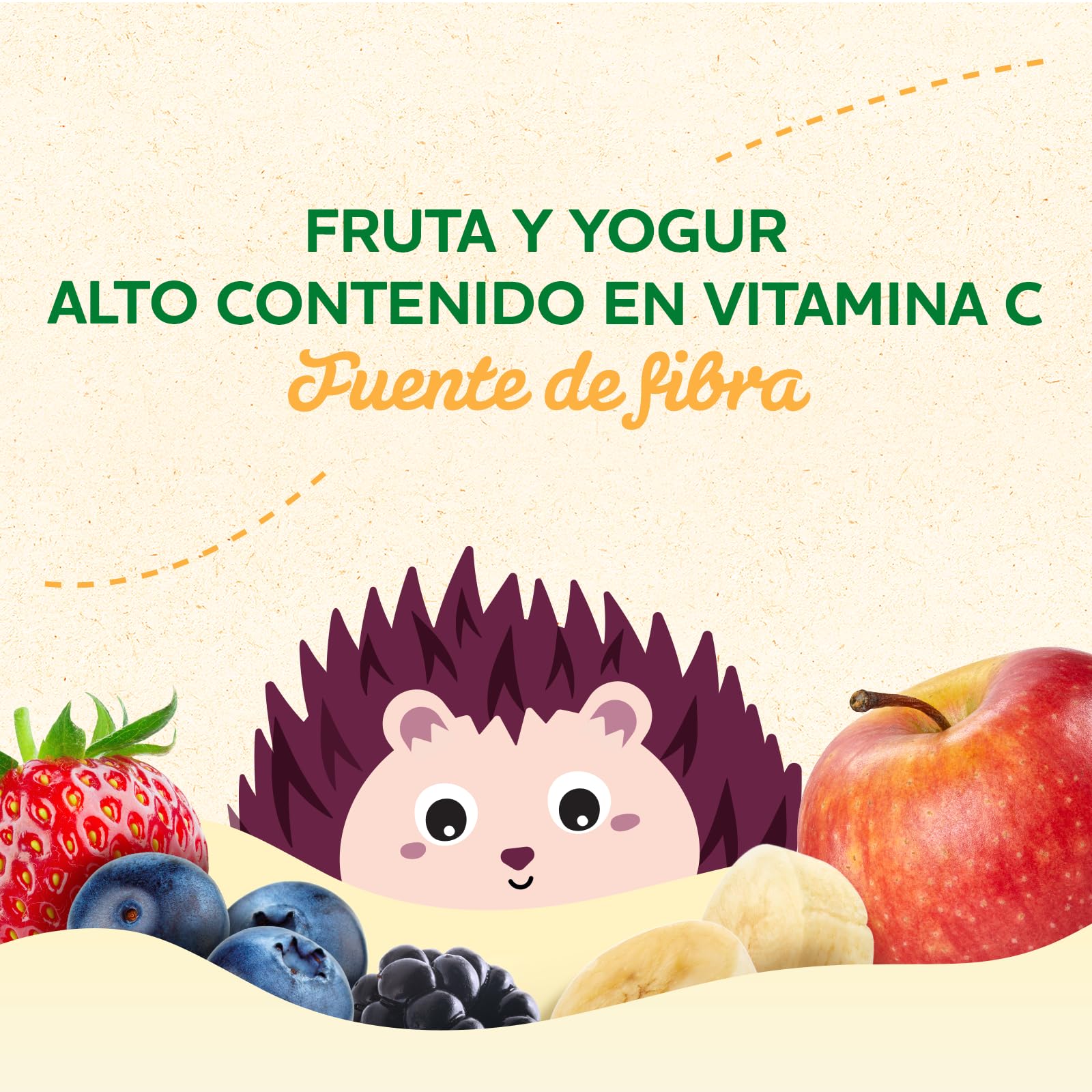 Blédina Bolsitas de Yogur, Frutos Rojos, Manzana y Platano para Bebé. Pouch de Fruta y Yogur, Sin Azúcares Añadidos y Alto Contenido en Vitamina C, Fuente de Fibra. Desde los 8 Meses, Pack 6x100g