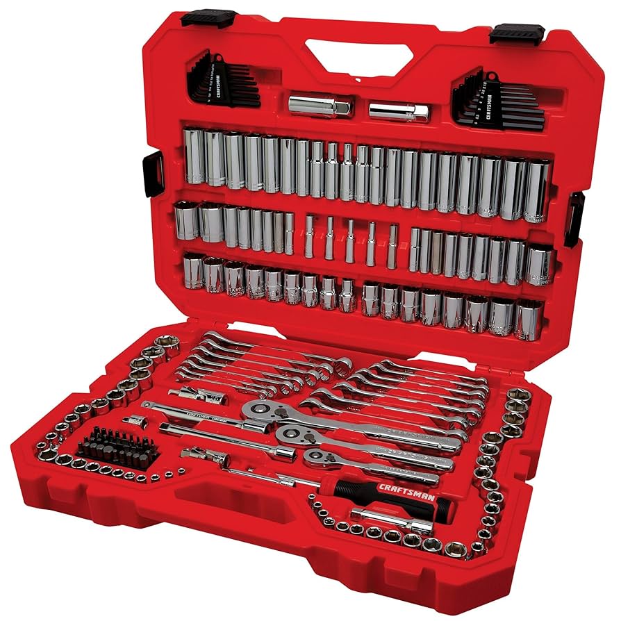 ★tmsjh70 CRAFTSMAN Tool Set, 189 Piece Mechanics Tool Set, 1/4,3/8and